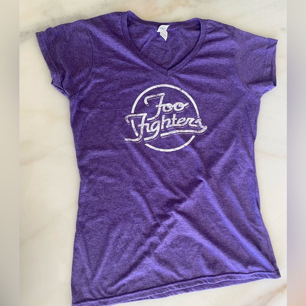 Gildan Purple Foo Fighters V-Neck Tee